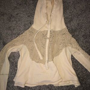 Free People Cropped Hoodie